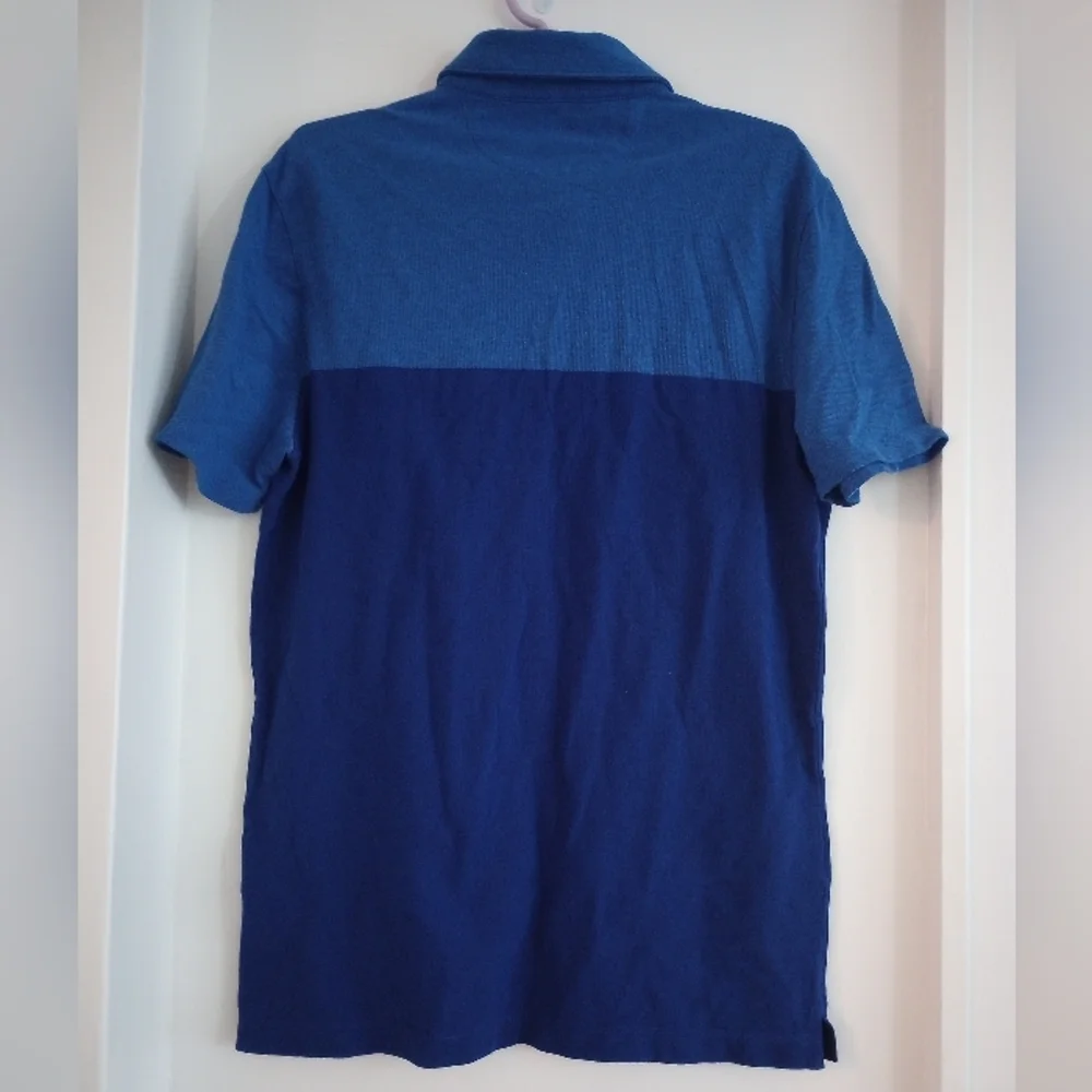 Banana Republic Two-Tone Blue Polo Shirt Men Size Tall Medium